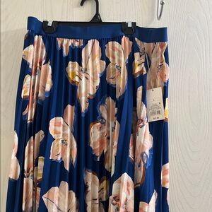 a new day Blue Floral A-Line Skirt